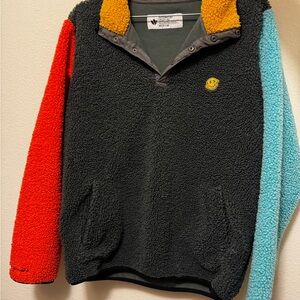 Dutch Bros Multi-Colored Sherpa Jacket